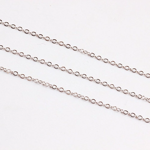 2mm DIY Handmade Jewelry Accessories Copper Clad Iron Cable Chain For Necklace Earring Making Gold Silver Plated 1 Meter