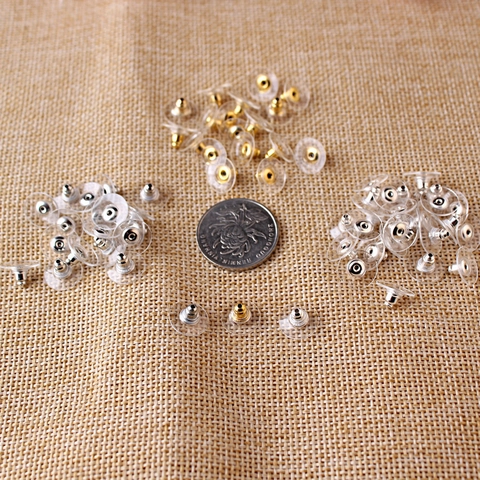 Plastic Silicone Earring Backs With Metal Core Round Earring Stoppers DIY Jewelry Making Findings Earring Back Accessories