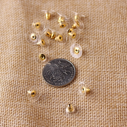 Plastic Silicone Earring Backs With Metal Core Round Earring Stoppers DIY Jewelry Making Findings Earring Back Accessories