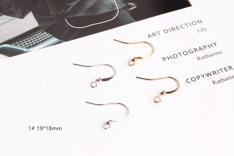 Accessoires de Boucles d'Oreilles DIY Alliage Étoile Cercle Clous Avec Tige en Argent Sterling 925 Crochets à Bijoux