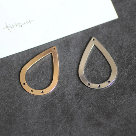 Alloy Pendants DIY Jewelry Accessories Heart Ginkgo Leaf Water Drop Geometric Shape Materials For Earrings Bracelet Making