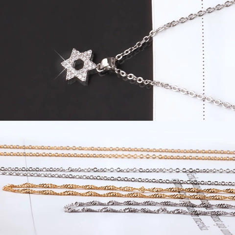 DIY Schmuckherstellung Zubehör Legierung Halskette Kette Hexagramm Stern Anhänger Karabinerverschluss Verlängerungskette Halskette