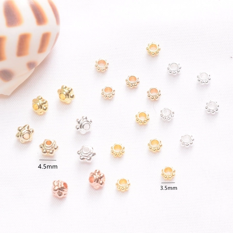 14K Gold Plated Copper Lantern Snowflake Spacer Beads For DIY Jewelry Making Bracelet Necklace Handcrafted Accessories