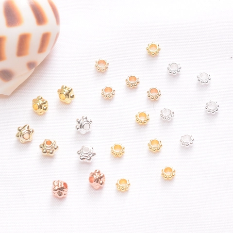 14K Gold Plated Copper Lantern Snowflake Spacer Beads For DIY Jewelry Making Bracelet Necklace Handcrafted Accessories