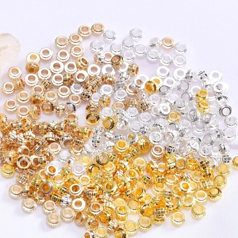 14K Gold Filled Copper Gear Wheel Spacer Beads DIY Jewelry Making Round Metal Beads For Bracelet Necklace Making Findings