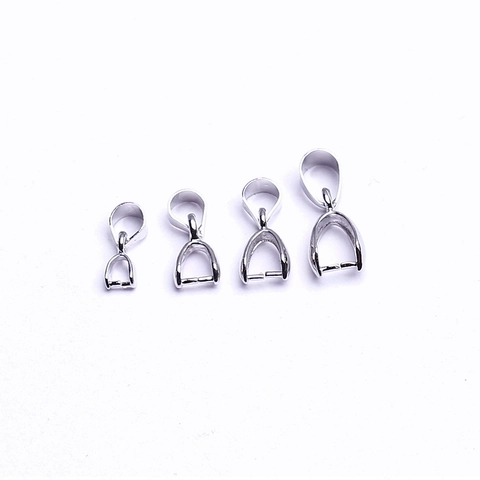 Kupfer Metall Pinch Bails Für DIY Schmuckherstellung Halskette Anhänger Verschlüsse Silber Gold Weiß K Galvanisiert Zubehör