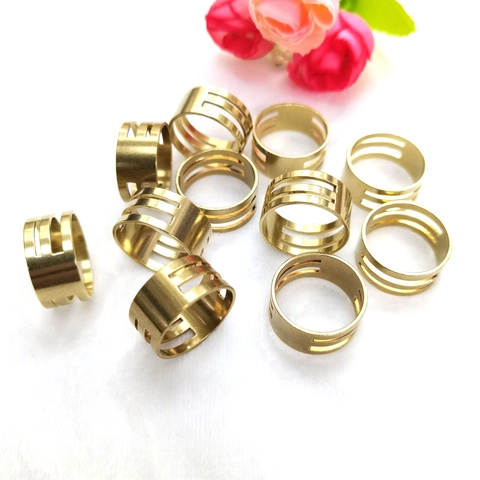 Kupfer Bindering Öffner Werkzeug Für DIY Schmuckherstellung Gold Gekerbt Kreisförmig Ring Handgefertigte Perlen Zubehör Unisex