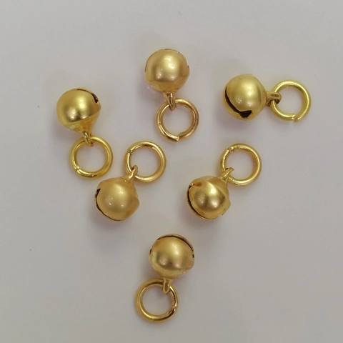 Χάλκινα Μενταγιόν Καμπάνα 14K Επιχρυσωμένα DIY Κοσμήματα Charms Για Βραχιόλι Κολιέ Αξεσουάρ Χειροτεχνίας Στρογγυλά Μικρά Διακοσμητικά