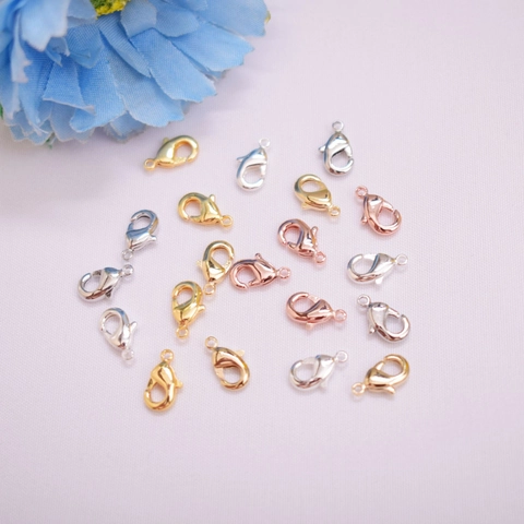 Lobster Clasps Copper Gold Plated Jewelry Making Findings For Necklace Bracelet Connection DIY Handmade Accessories