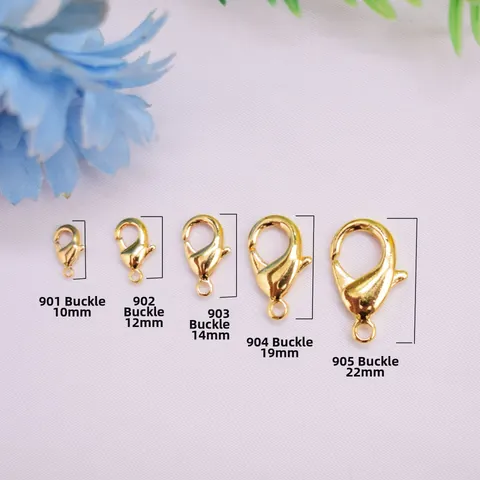 Lobster Clasps Copper Gold Plated Jewelry Making Findings For Necklace Bracelet Connection DIY Handmade Accessories