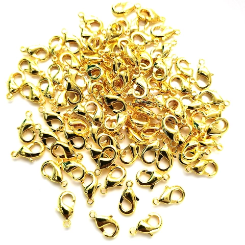 Lobster Clasps Copper Gold Plated Jewelry Making Findings For Necklace Bracelet Connection DIY Handmade Accessories