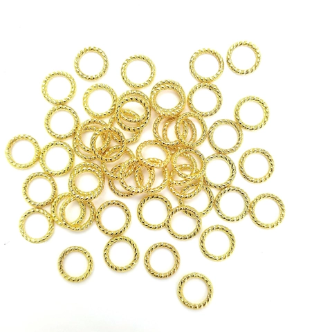 Metal Twisted Closed Jump Rings For DIY Jewelry Making Gold Silver Plated Color Retention Handmade Jewelry Findings Connectors Accessories