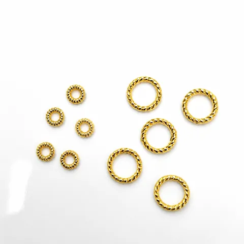Anellini di Giunzione Chiusi Intrecciati in Metallo per Creazione Gioielli Fai da Te Placcati Oro Argento Conservazione del Colore Componenti
