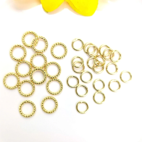 Metal Twisted Closed Jump Rings For DIY Jewelry Making Gold Silver Plated Color Retention Handmade Jewelry Findings Connectors Accessories