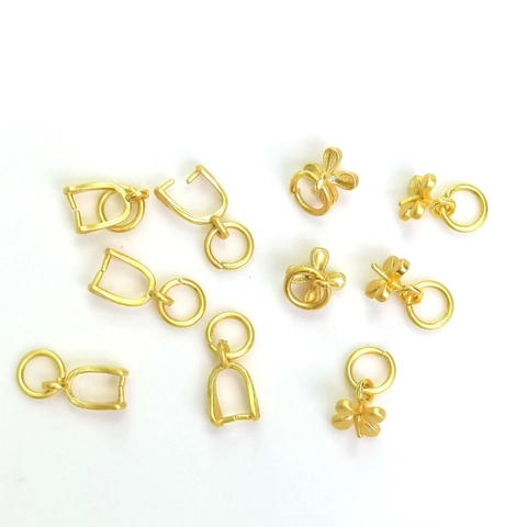 Fournitures Bijoux DIY Cuivre Mat Or Ancien Bails Pince Capuchon Fleur Tiges à Oeil Connecteur Pour Création Bijoux