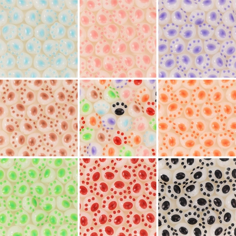 Acrylic Cat Paw Loose Beads For DIY Jewelry Making Colorful Animal Shape Handmade Beads Accessories For Bracelets Necklaces