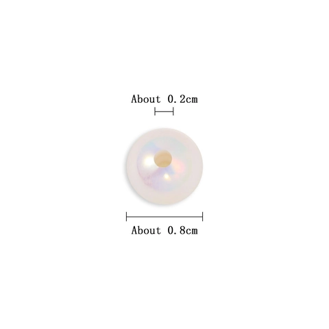 Acrylic Macaron Iridescent Round Beads Glossy AB Color Loose Spacers For DIY Jewelry Making Necklace Handmade Craft Accessory