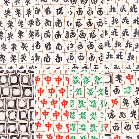 Mahjong Theme Polymer Clay Beads Square Spacer Beads For DIY Jewelry Making Bracelet Necklace Handcraft Mixed Styles Beads