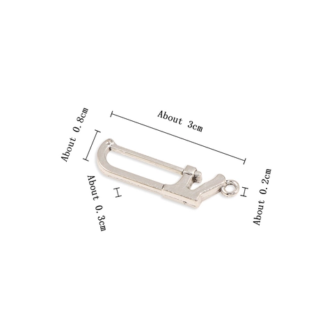 Silver Alloy Miniature Tool Pendants For DIY Jewelry Making Saw Hammer Wrench Axe Charms Small Pendant For Necklace Bracelet