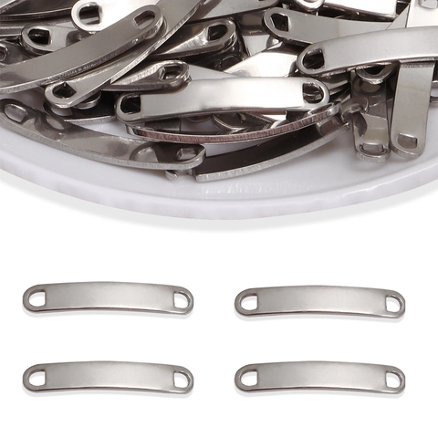 Connettori Rettangolari Curvi in Acciaio Inossidabile Lucidato Accessori per la Creazione di Gioielli Fai-da-te Ciondoli per Bracciale e Collana