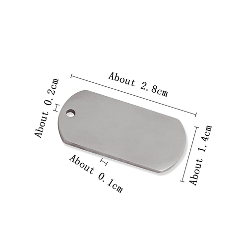 Polished Stainless Steel Blank Dog Tag Pendant For DIY Jewelry Making Silver Metal Oval Identification Pendant Jewelry Findings