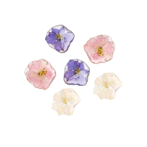 Irregular Resin Real Dried Flower Charms Natural Daisy Pendants For DIY Jewelry Making Earrings Necklace Accessories Women Gift
