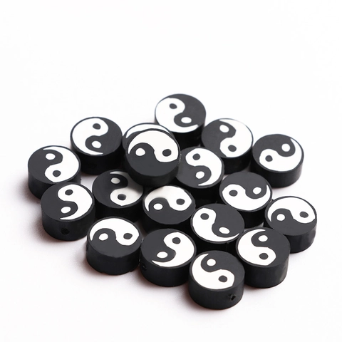 Perles en Pâte Polymère pour Création Bijoux DIY Visage Souriant Fleur Fruit Tai Chi Tranches Bracelet Collier Accessoires