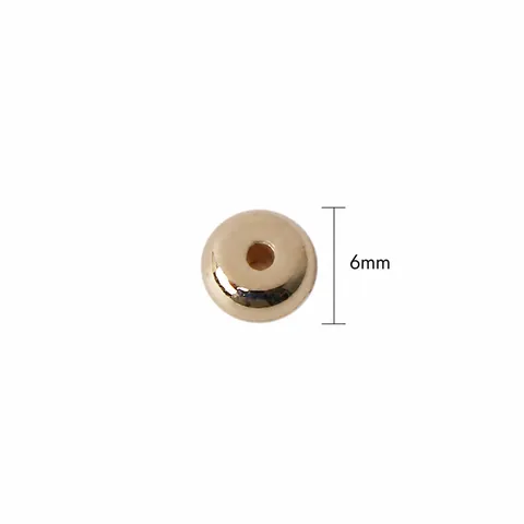CCB Gold Plated Flat Rondelle Spacer Beads For DIY Jewelry Making Handmade Bracelet Necklace Loose Beads Findings