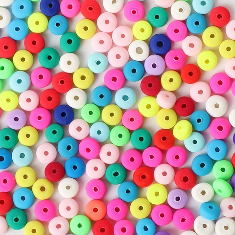 Cuentas Espaciadoras Redondas de Arcilla Polimérica Multicolor para Creación de Joyas DIY Pulsera Collar Hecho a Mano