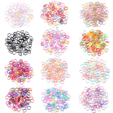 Disposable High Elastic Hair Bands For Women Girls Colorful Rubber Bands Ponytail Holder Daily DIY Hair Styling Accessories