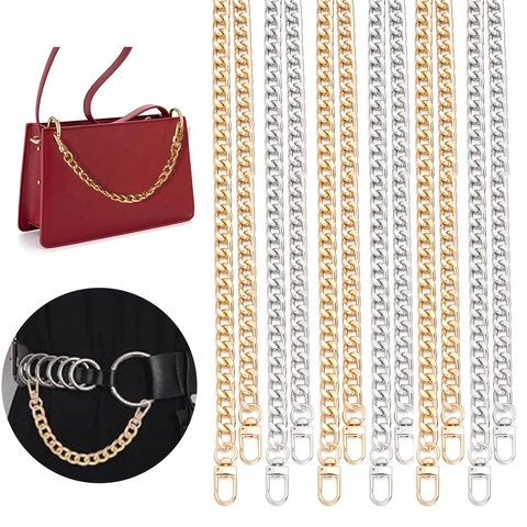 Catena per Borsa in Metallo di Alluminio per Donna Tracolla Fai-da-te Manico di Ricambio per Borsa Oro Argento Maglia Grumet