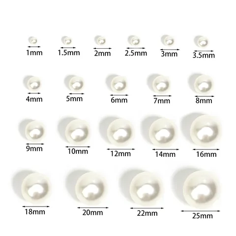 Perles Artificielles en ABS Sans Trou Haute Luminosité pour Fabrication de Bijoux DIY Décoration de Vêtements
