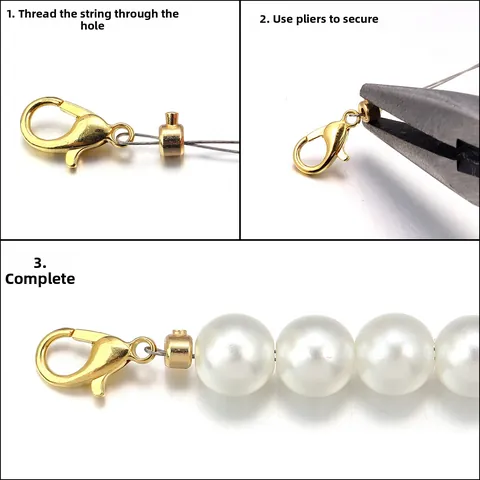 Copper Positioning Beads Buckles DIY Jewelry Findings For Bracelet Necklace Crimp Stopper Spacers Making Components