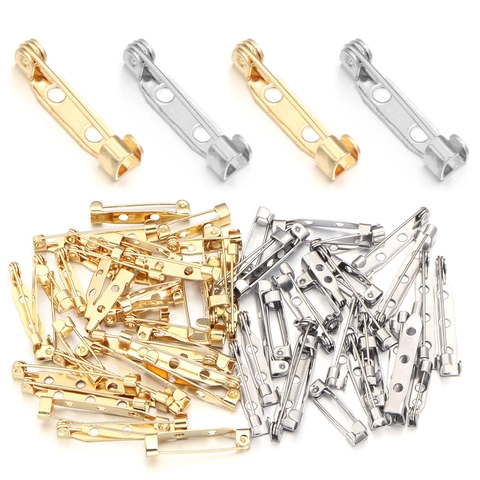 316 Stainless Steel Brooch Pin Backs Safety Pins With Holes For DIY Jewelry Making Finding Clothing Decoration Accessory