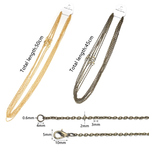 DIY Minimalistisch Afgeplatte O-Ketting Halsketting Voor Heren Dames IJzeren Vergulde Kruisketting Met Karabijnsluiting Sieraden Maken Benodigdheden