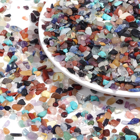 Unregelmäßige Naturkristallstein-Chips Amethyst Rosenquarz Tourmalin Lose Perlen Für DIY Schmuckherstellung Armband Halskette Zubehör