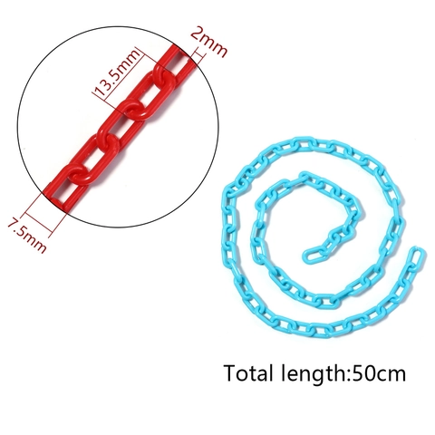 Acrylic Oval Link Chain Colorful DIY Bag Phone Strap Jewelry Making Finding Plastic Chain For Keychain Accessory