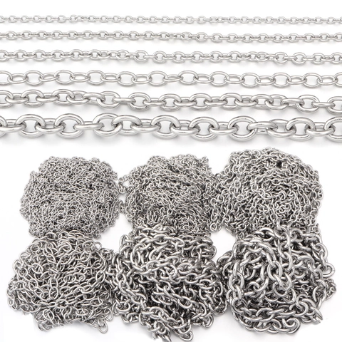 Durable Stainless Steel Cable Chain For DIY Jewelry Making Versatile Oval Link Chains For Necklaces Bracelets Jewelry Findings