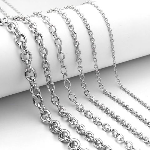 Durable Stainless Steel Cable Chain For DIY Jewelry Making Versatile Oval Link Chains For Necklaces Bracelets Jewelry Findings