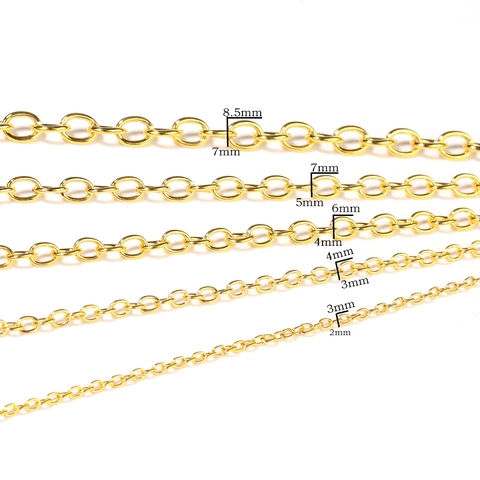 DIY Sieraden Accessoires Afgeplatte Schakelketting Gegalvaniseerde IJzeren Schakelketting Voor Ketting Armband Maken DIY Knutselbenodigdheden