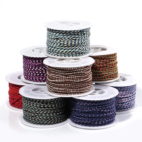 Geflochtene Baumwollschnur Mischfarben Viersträngiges Seil Für DIY Schmuckherstellung Handwerk Zubehör Armband Geschenkverpackung