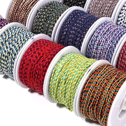 Geflochtene Baumwollschnur Mischfarben Viersträngiges Seil Für DIY Schmuckherstellung Handwerk Zubehör Armband Geschenkverpackung