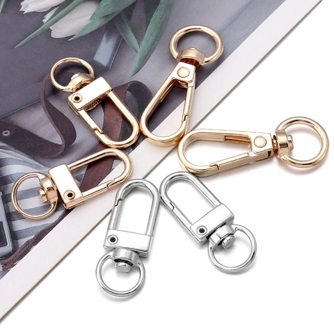 Zinc Alloy Swivel Lobster Clasp Keychain Hooks Electroplated Metal Snap Hook For DIY Jewelry Findings Bag Accessories Keyrings