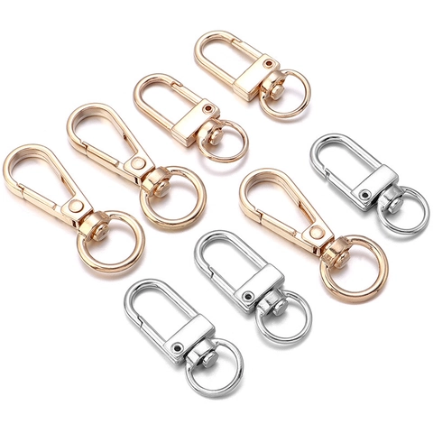 Zinc Alloy Swivel Lobster Clasp Keychain Hooks Electroplated Metal Snap Hook For DIY Jewelry Findings Bag Accessories Keyrings