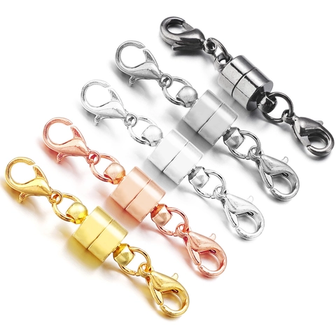 Copper Magnetic Lobster Clasp Connector Double End Claw Fastener For Necklace Bracelet DIY Jewelry Making Findings Accessories