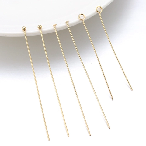 Stainless Steel Jewelry Making Pins Ball Head Pins Eye Pins T Shape Flat Head Pins Gold Steel Color DIY Craft Finding