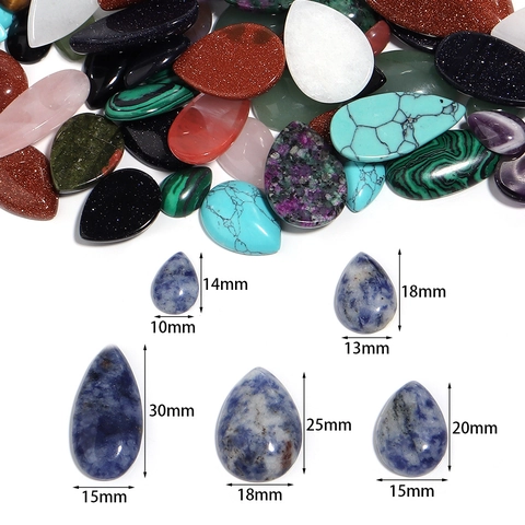 Pierre Naturelle Larme Cabochon Agate Oeil De Tigre Quartz Gemme Pour Création De Bijoux DIY Bague Pendentif Accessoire