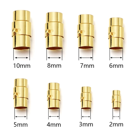 Koperen Magnetische Sluiting Verguld DIY Sieraden Maken Accessoire Voor Ketting Armband Veiligheidssluiting Cilindrische Sluiting