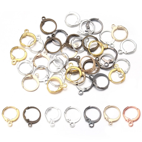 Copper Leverback Earring Hooks Round French Earring Clips DIY Jewelry Making Findings Earring Backs Lever Back Hooks