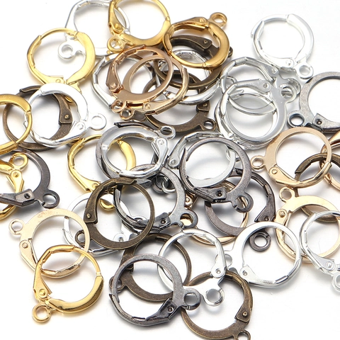 Copper Leverback Earring Hooks Round French Earring Clips DIY Jewelry Making Findings Earring Backs Lever Back Hooks